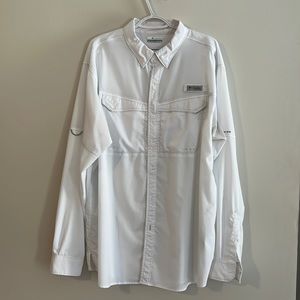 Columbia fishing shirt, white, size XLT